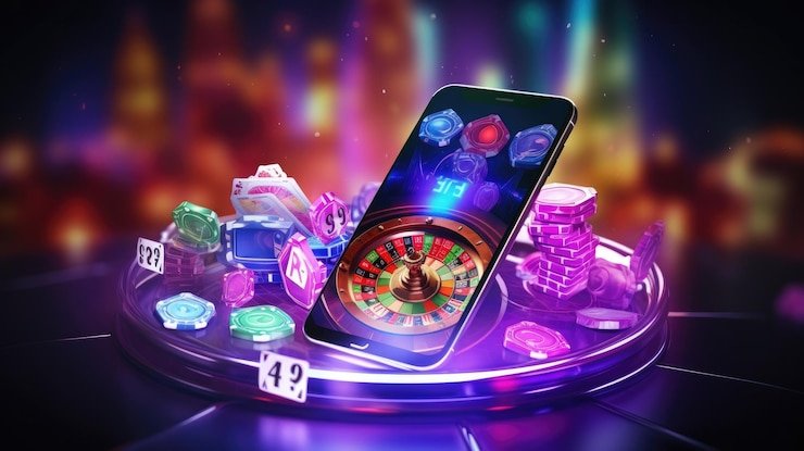 Dealer live casino profesional sedang melayani pemain dengan meja permainan blackjack